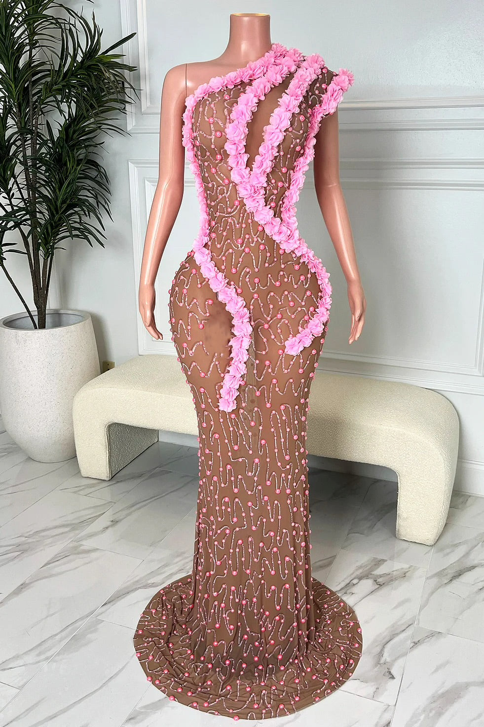 Yuitti flower trail gown