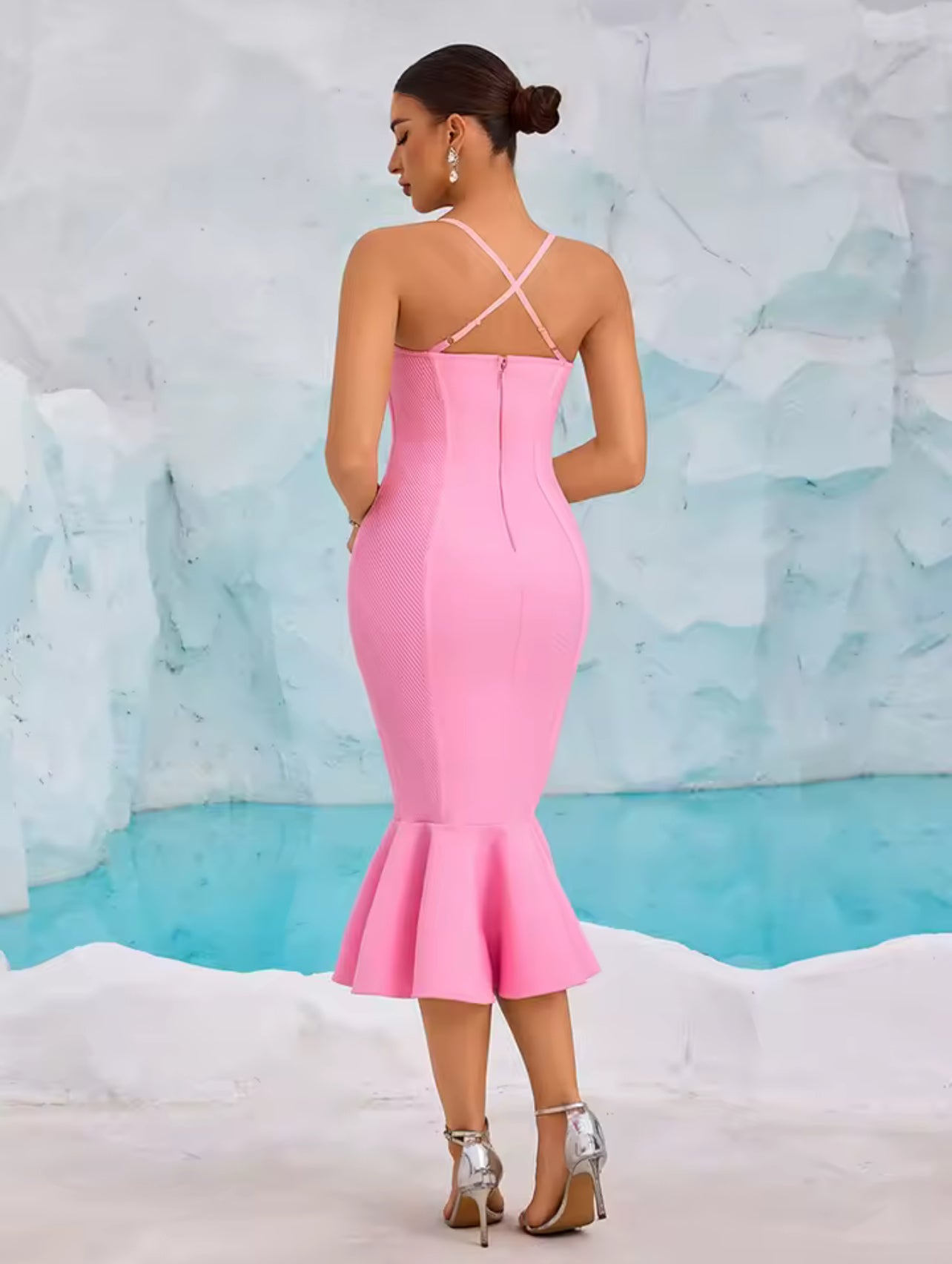 Loure bandage peplum dress