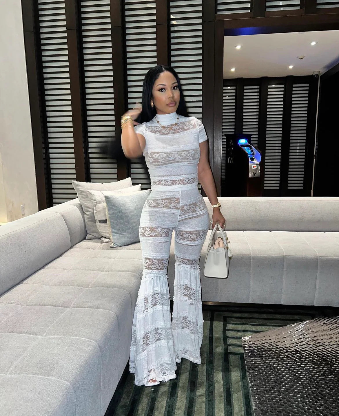 Kelliece lace flare pants set