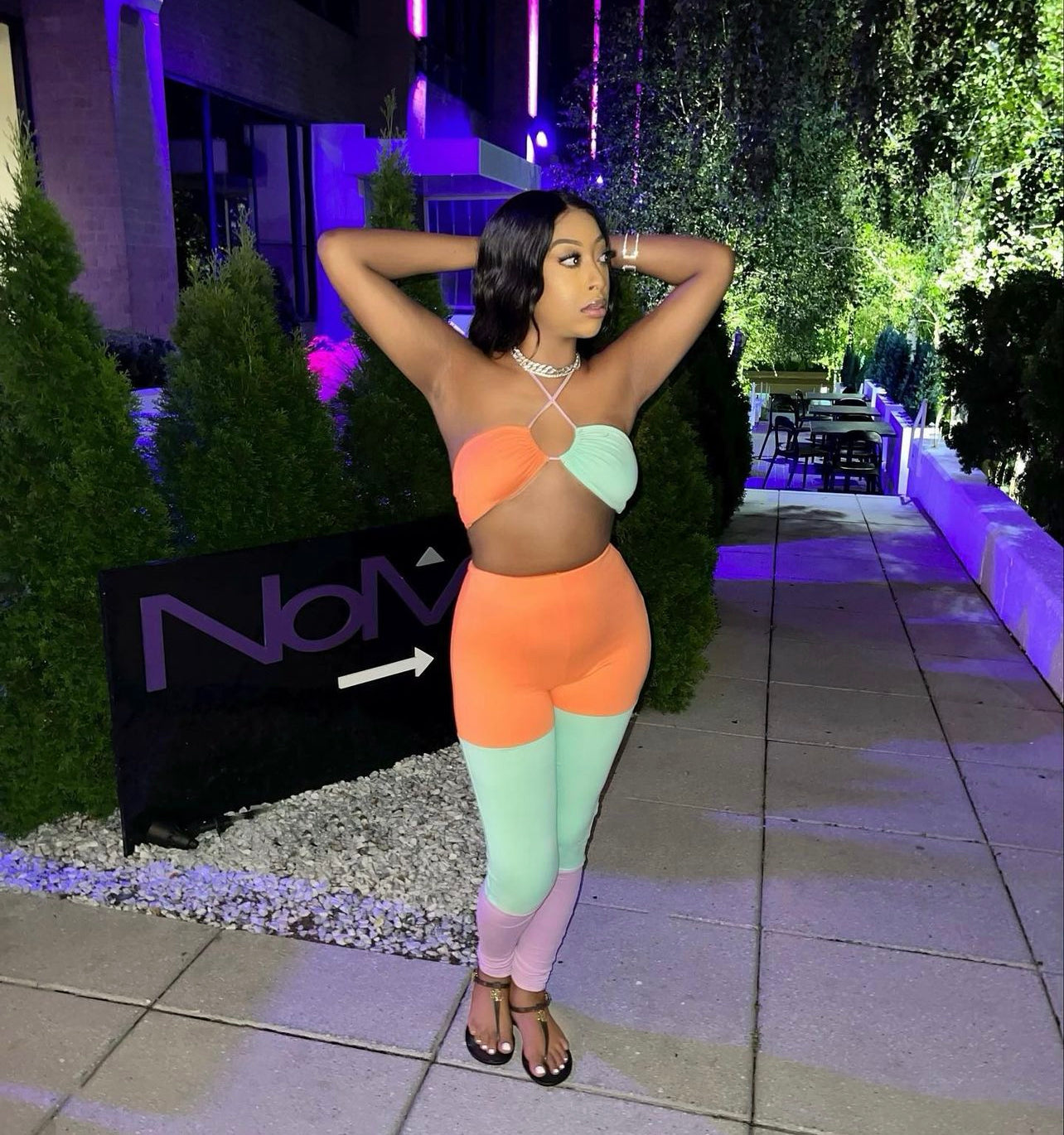 Tonal shades legging set