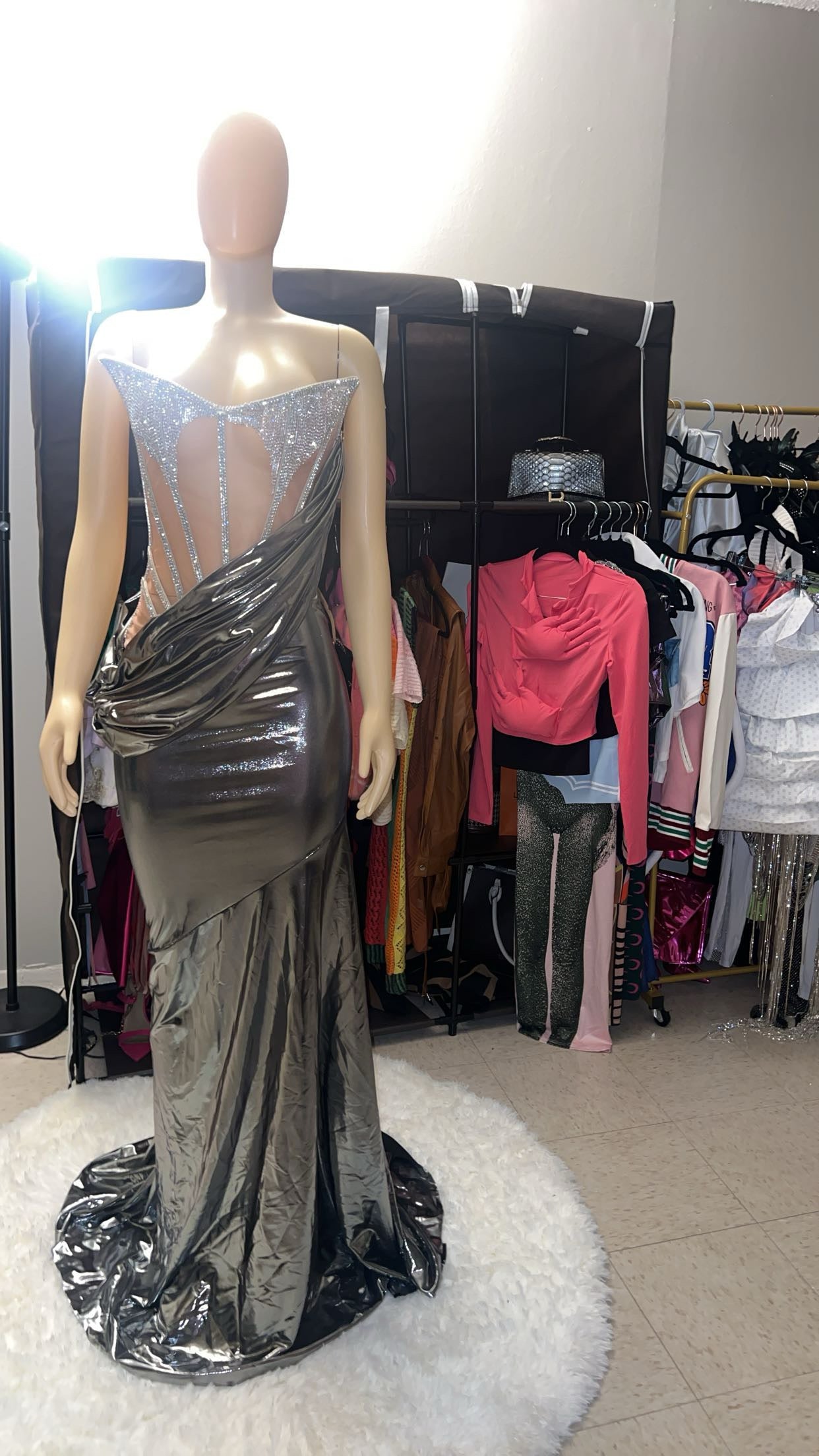 Yevillai diamond corset gown