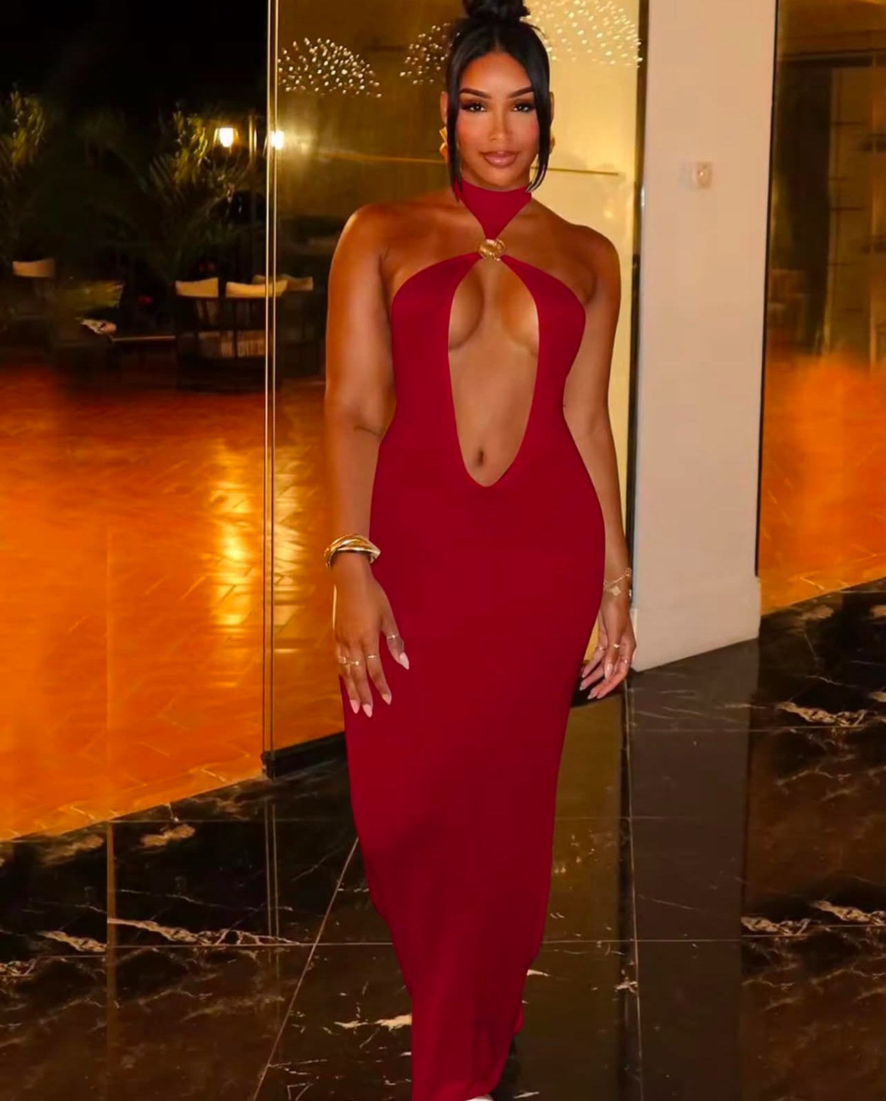 Lissi sleek maxi dress