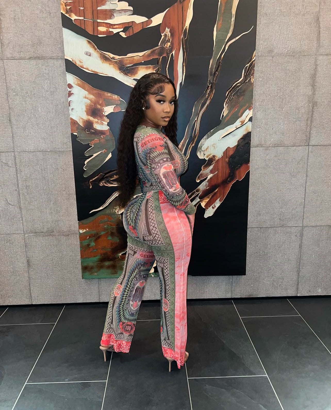 100 stack sheer pants set