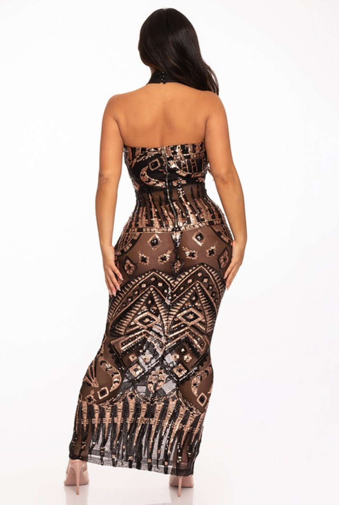 Janiki tribe sequin long dress