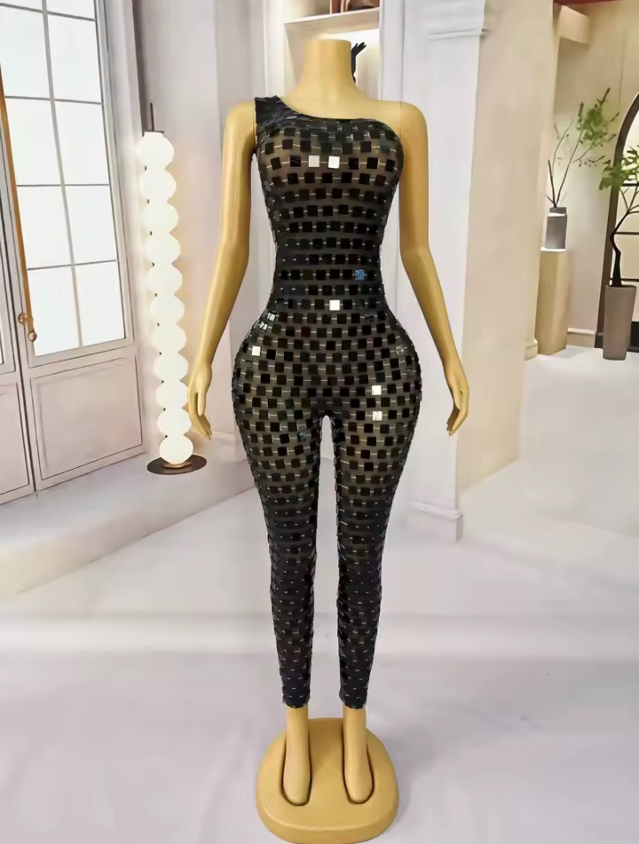 Leprada squarlette one-shoulder jumpsuit