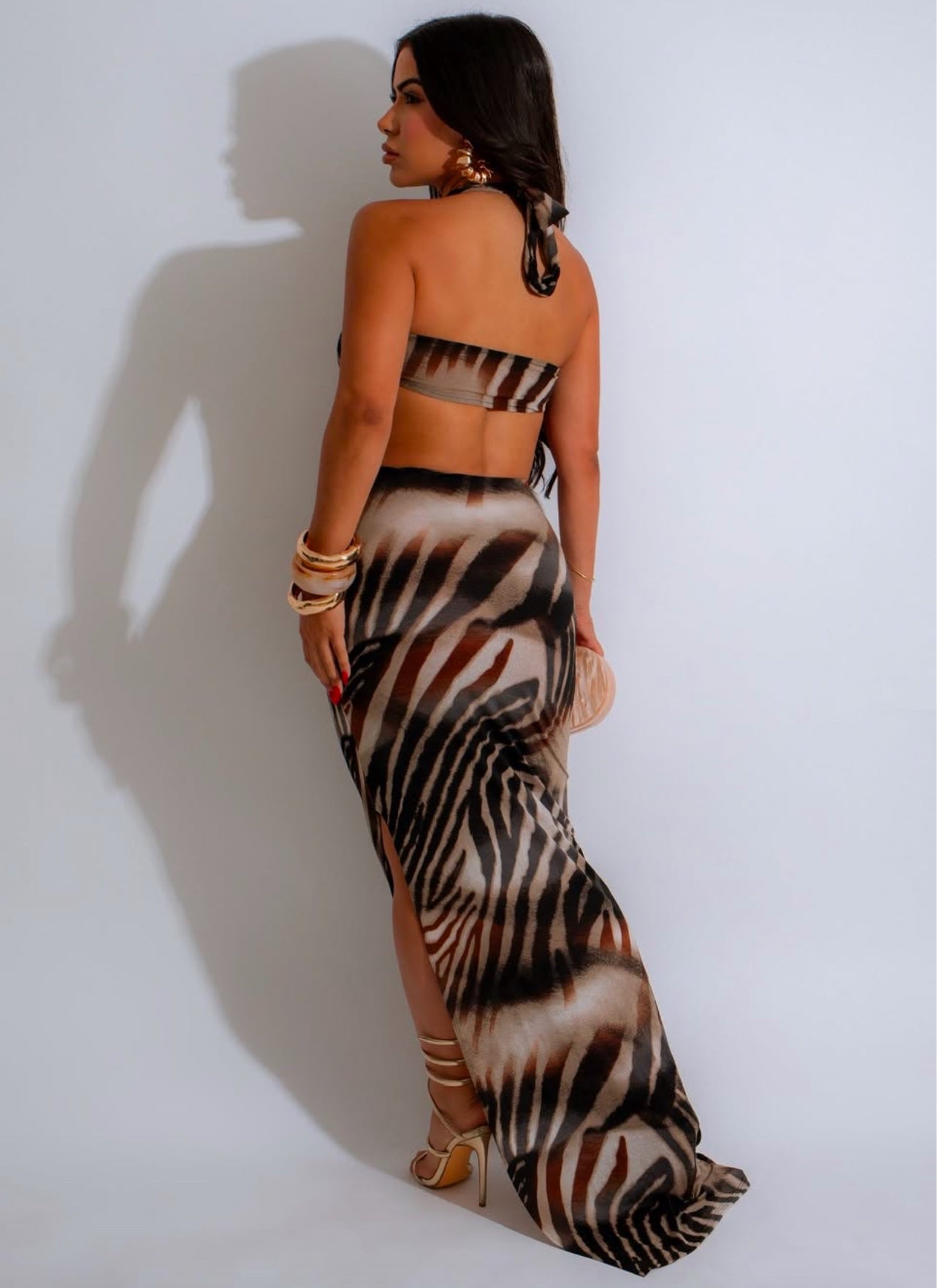 Vecce wild life maxi dress