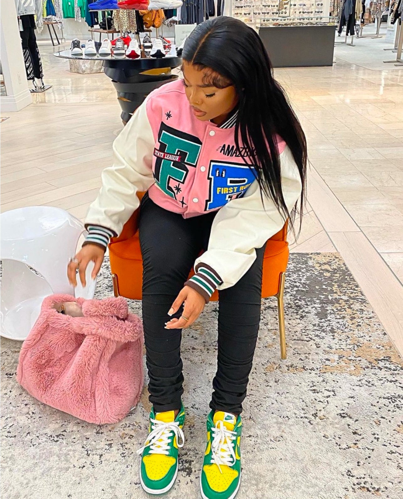 First row varsity jacket