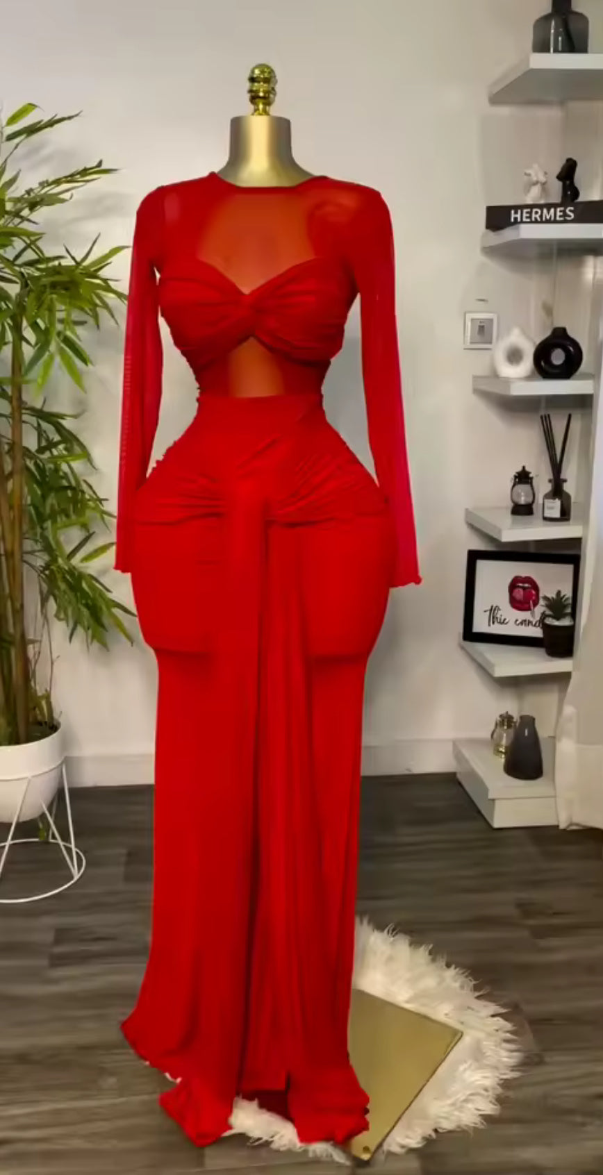 Xexotti sheer wrap gown