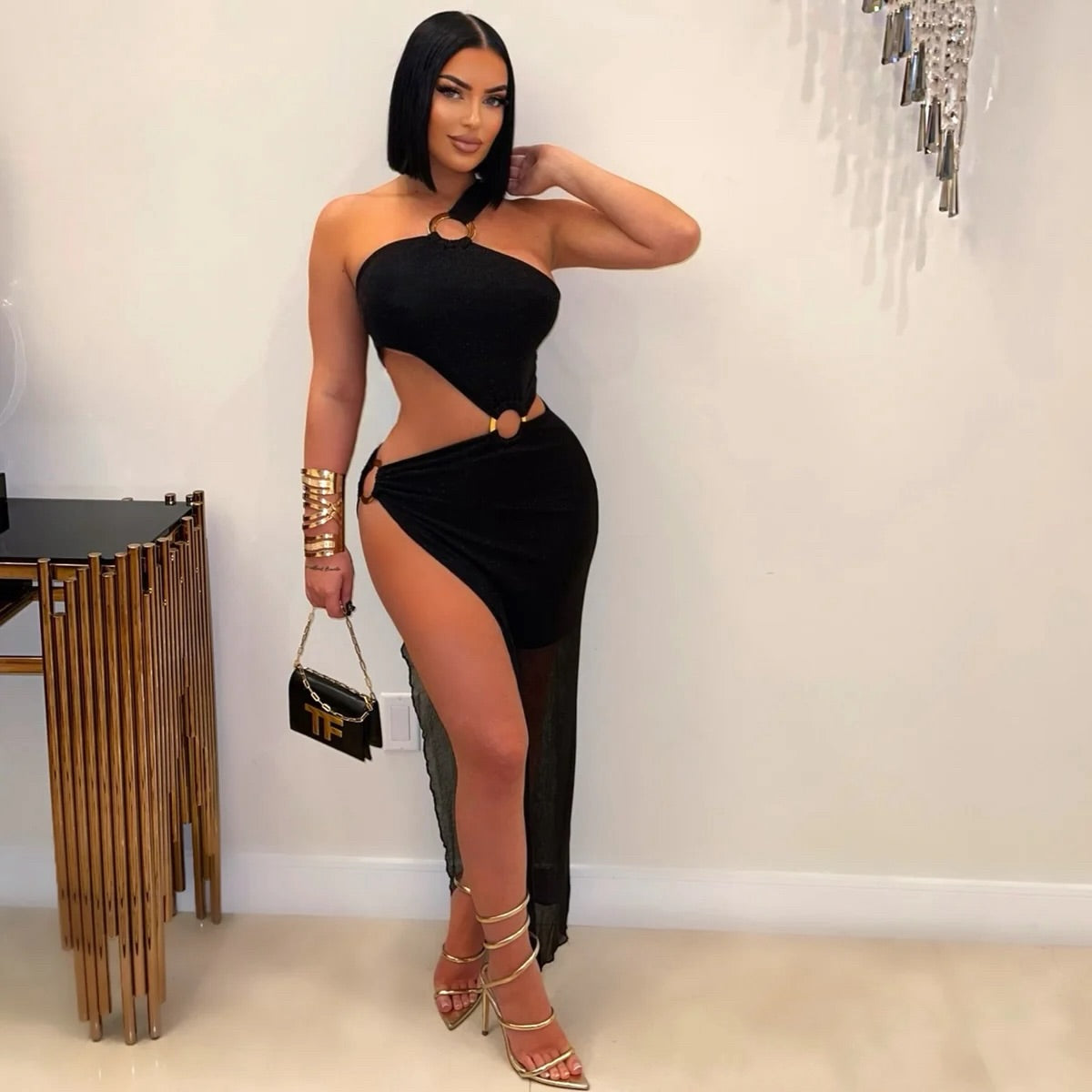 Zauch ring cutout dress – Rithz Styles