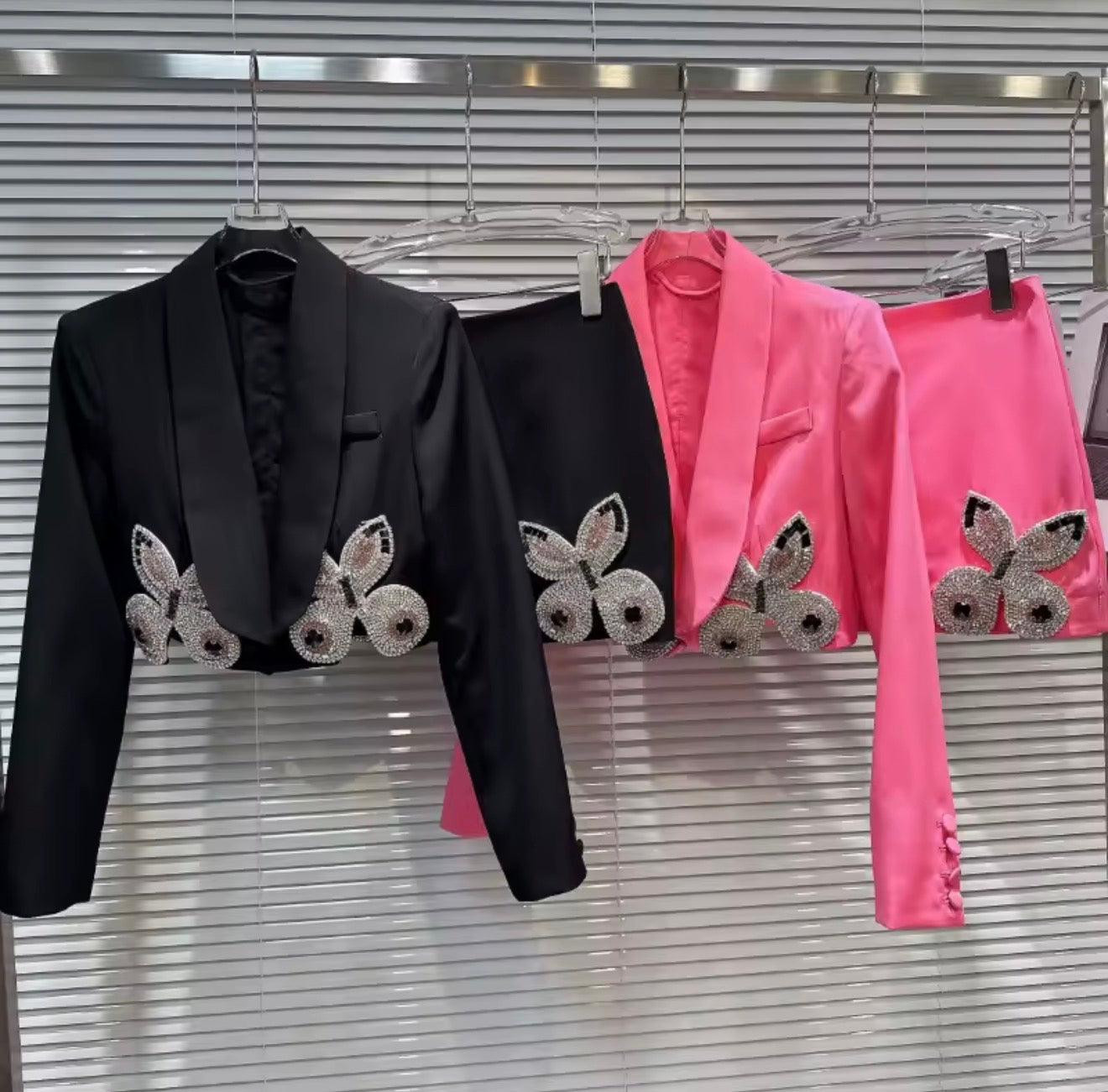 Doubled diamond butterfly suit
