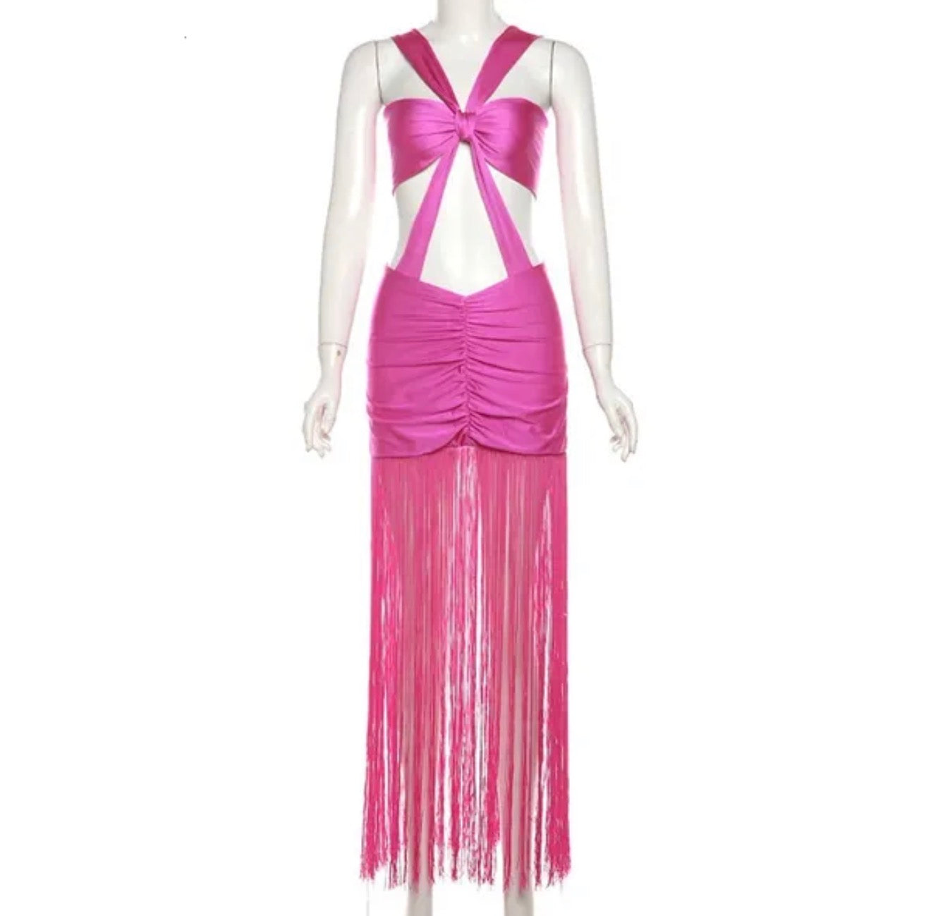 Amairy X luxe tassel mini dress