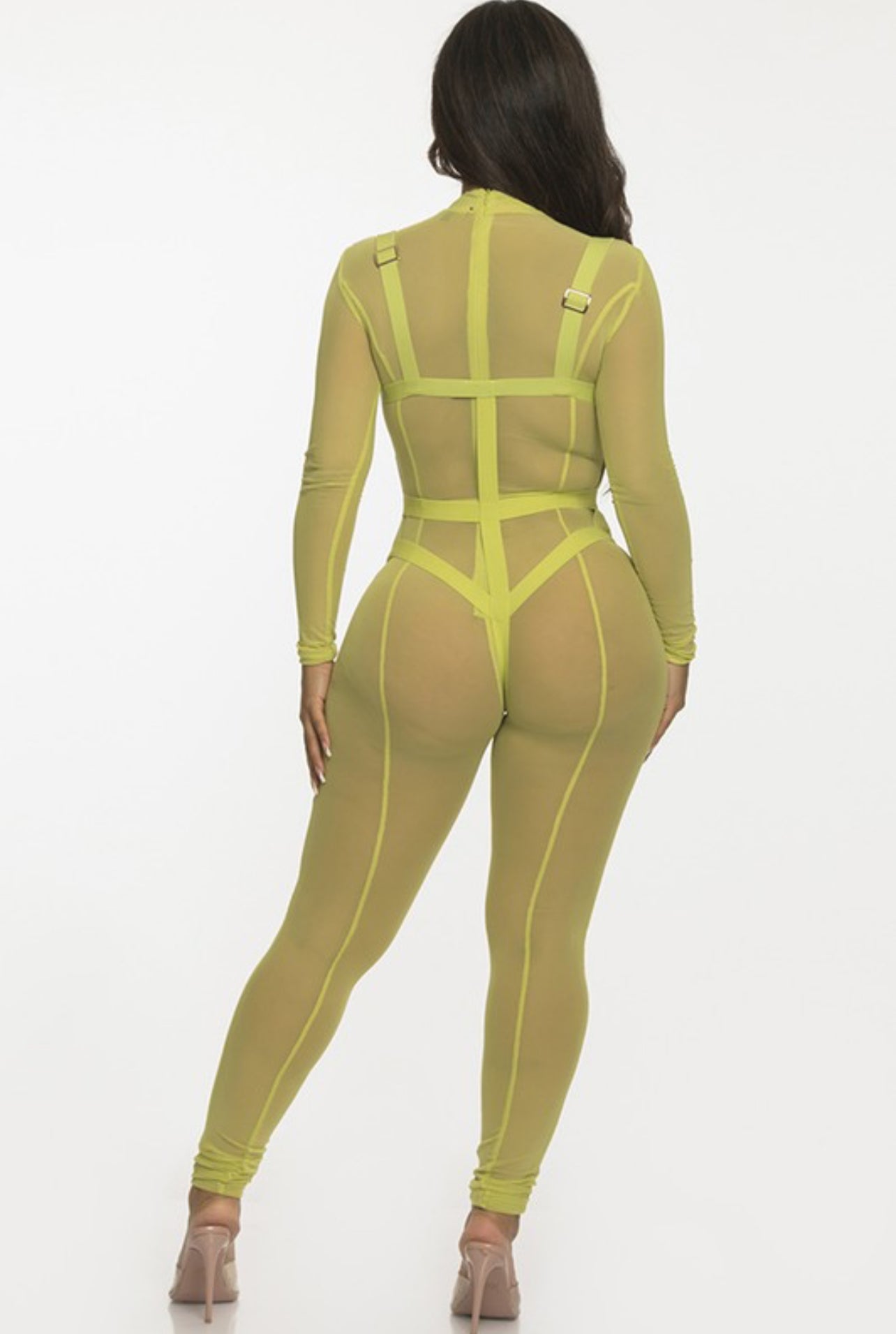 Nariv interconnected sheer jumpsuit