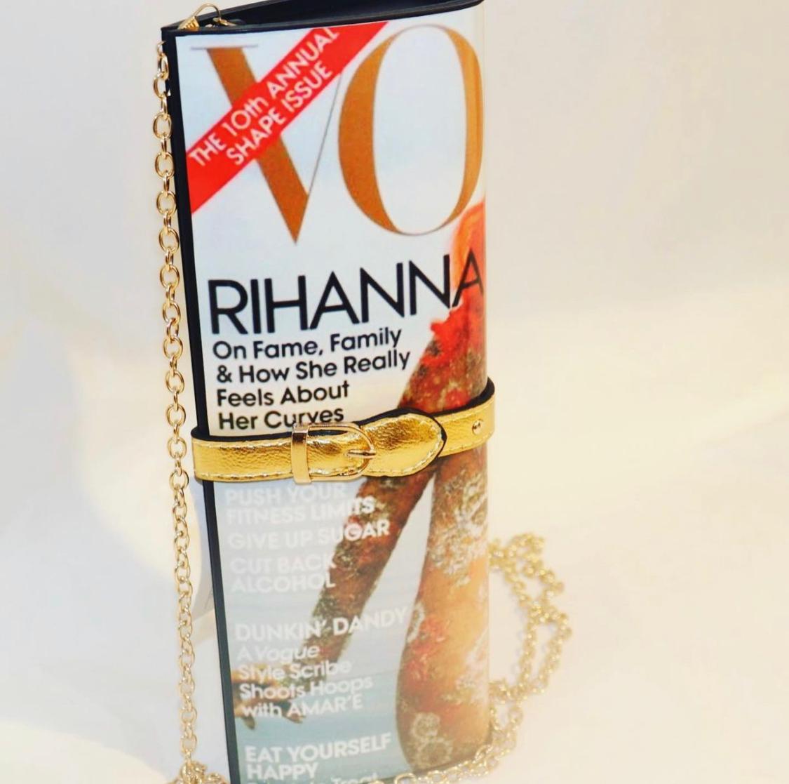 Rihanna magazine clutch purse