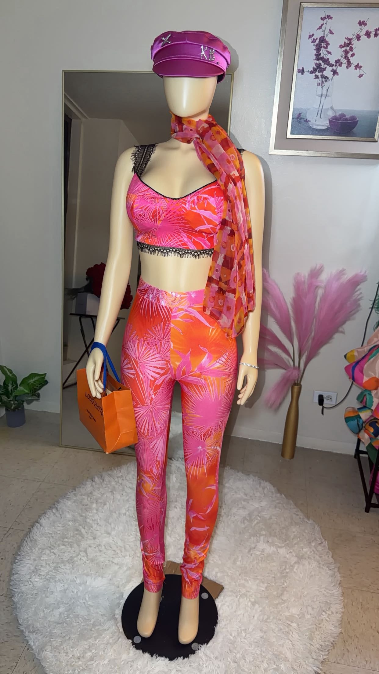 Bahama breeze leaf legging set