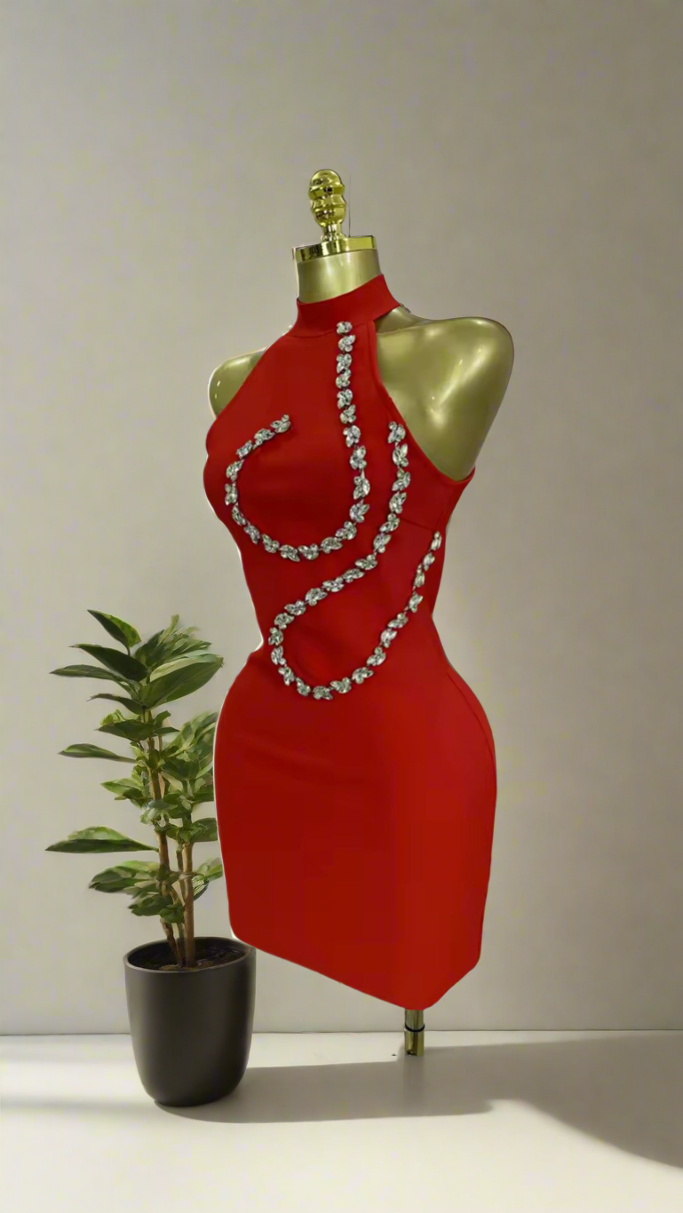 Victorian curvular diamond dress