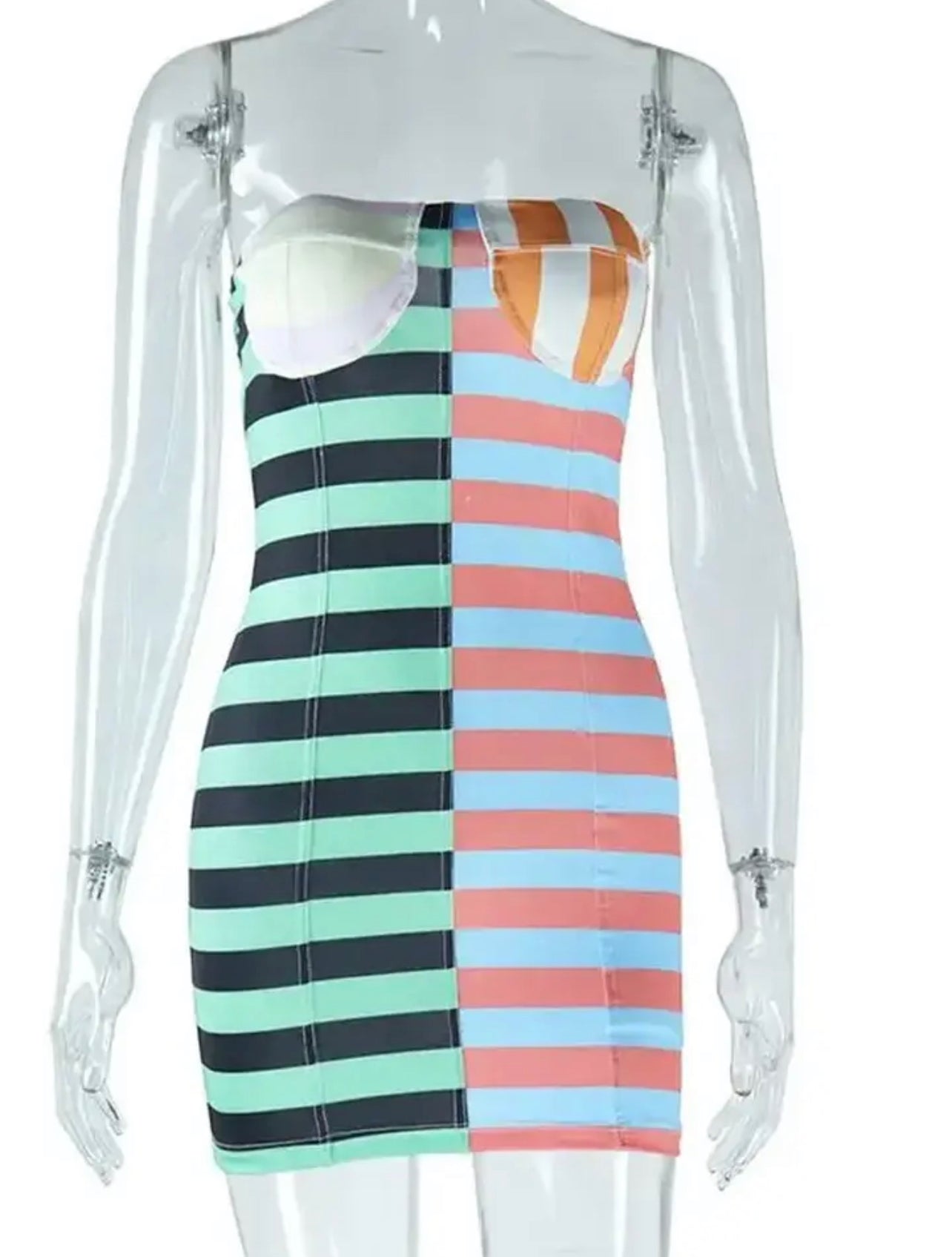 Stripes girl colors mini dress