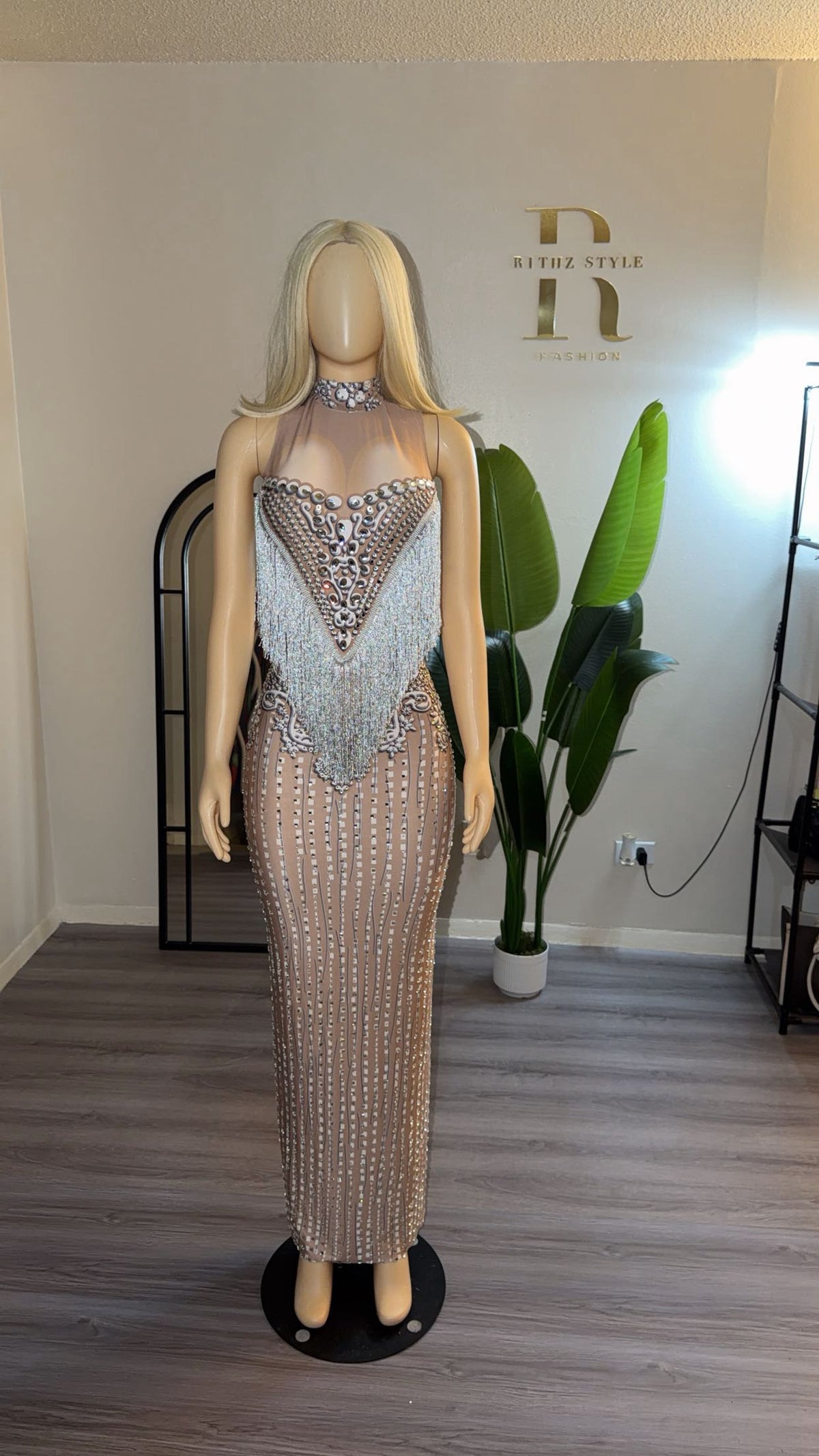 Yuronili tassel glam long dress