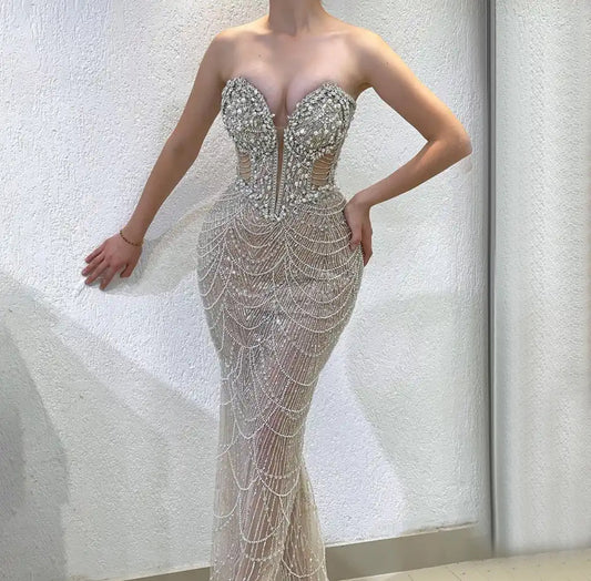 Gizette crystals gown