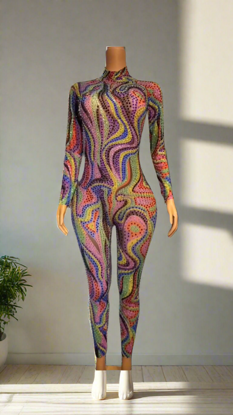 Dezirel multi swirled jumpsuit