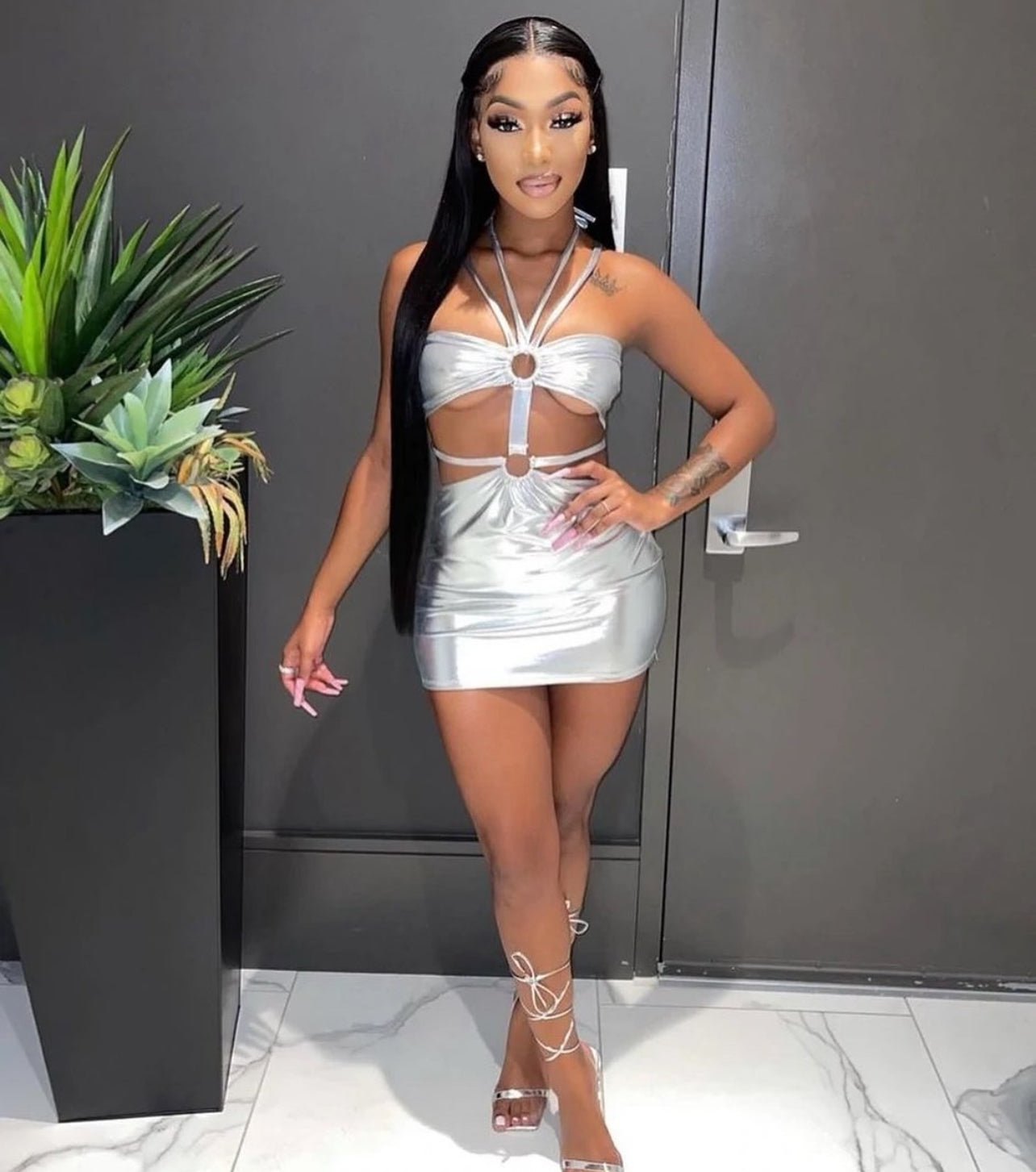 Mircov mettai mini dress