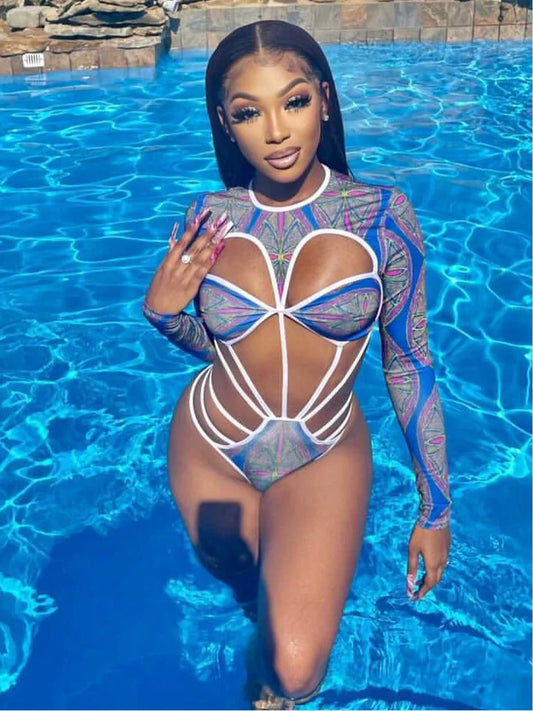 Tribani multi-line monokini