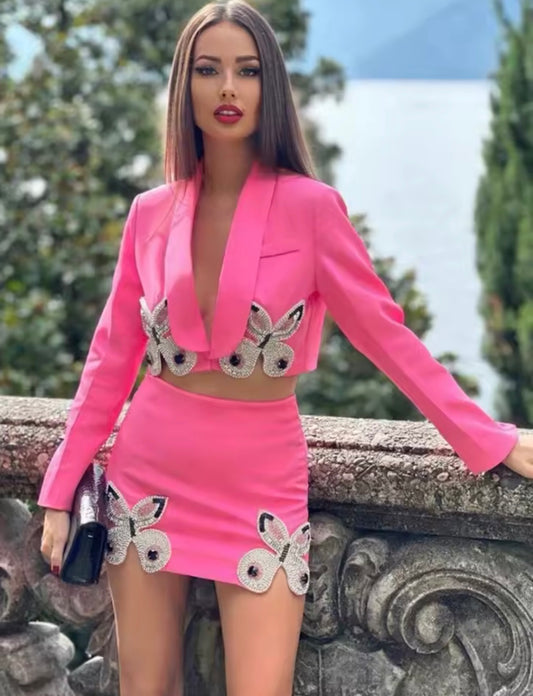 Doubled diamond butterfly suit