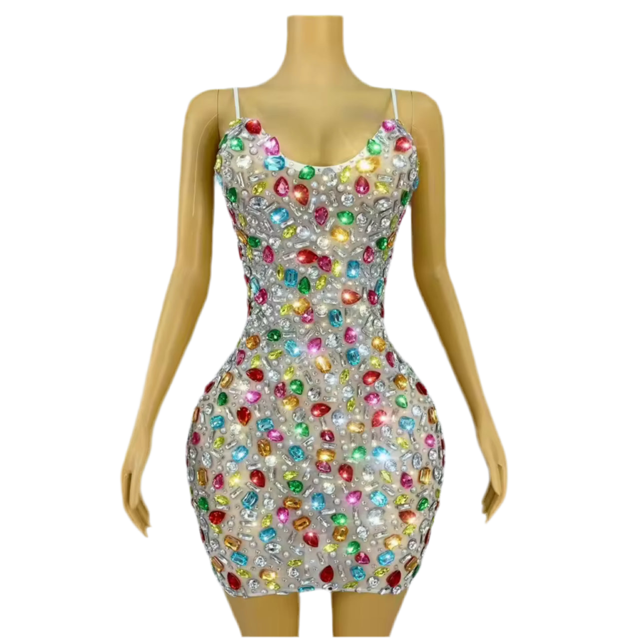 Kandi burst bejewl embellish mini dress