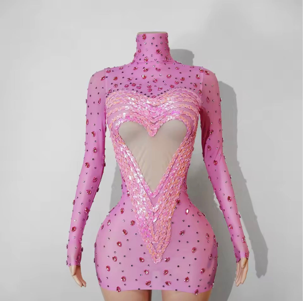 Heartfull ruby gems mini dress