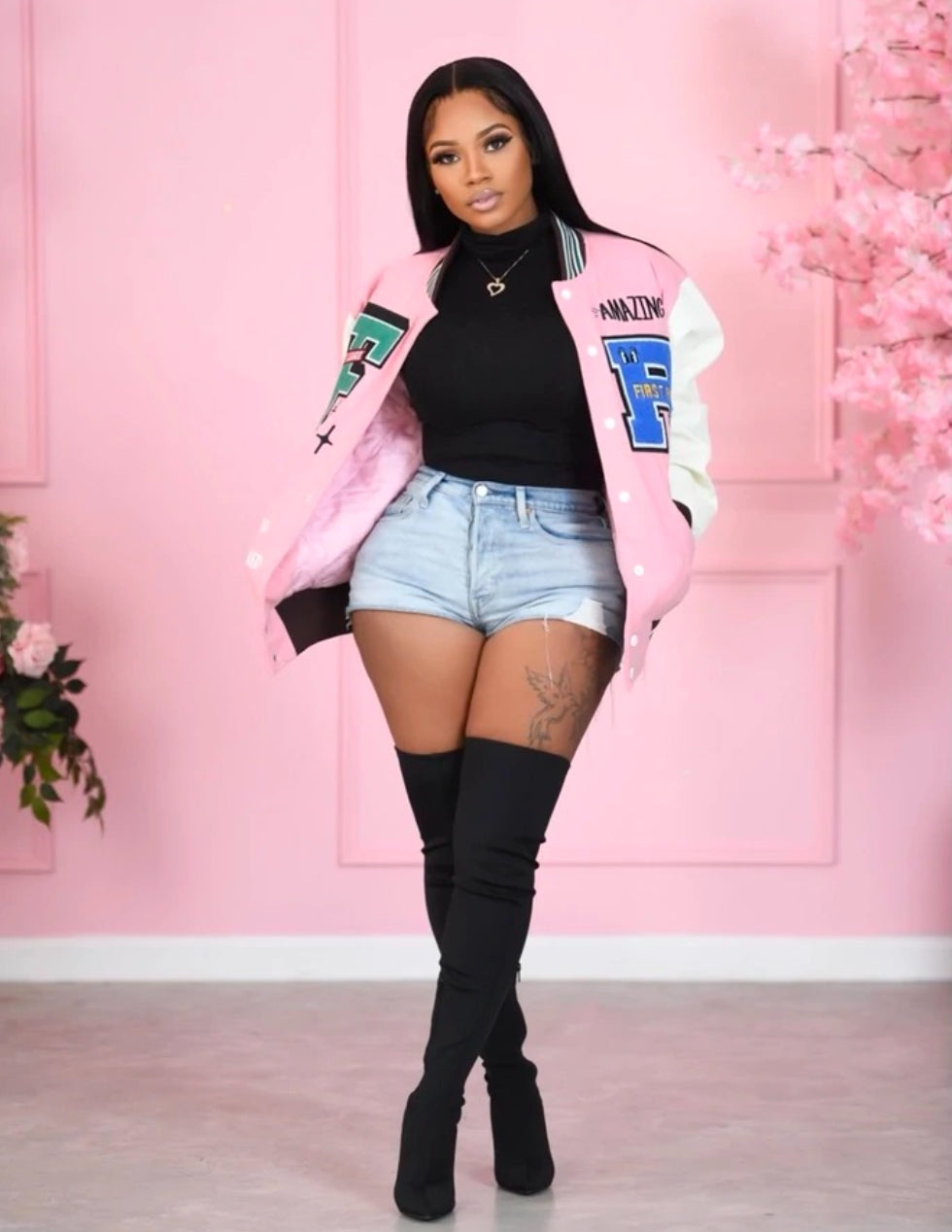 First row varsity jacket