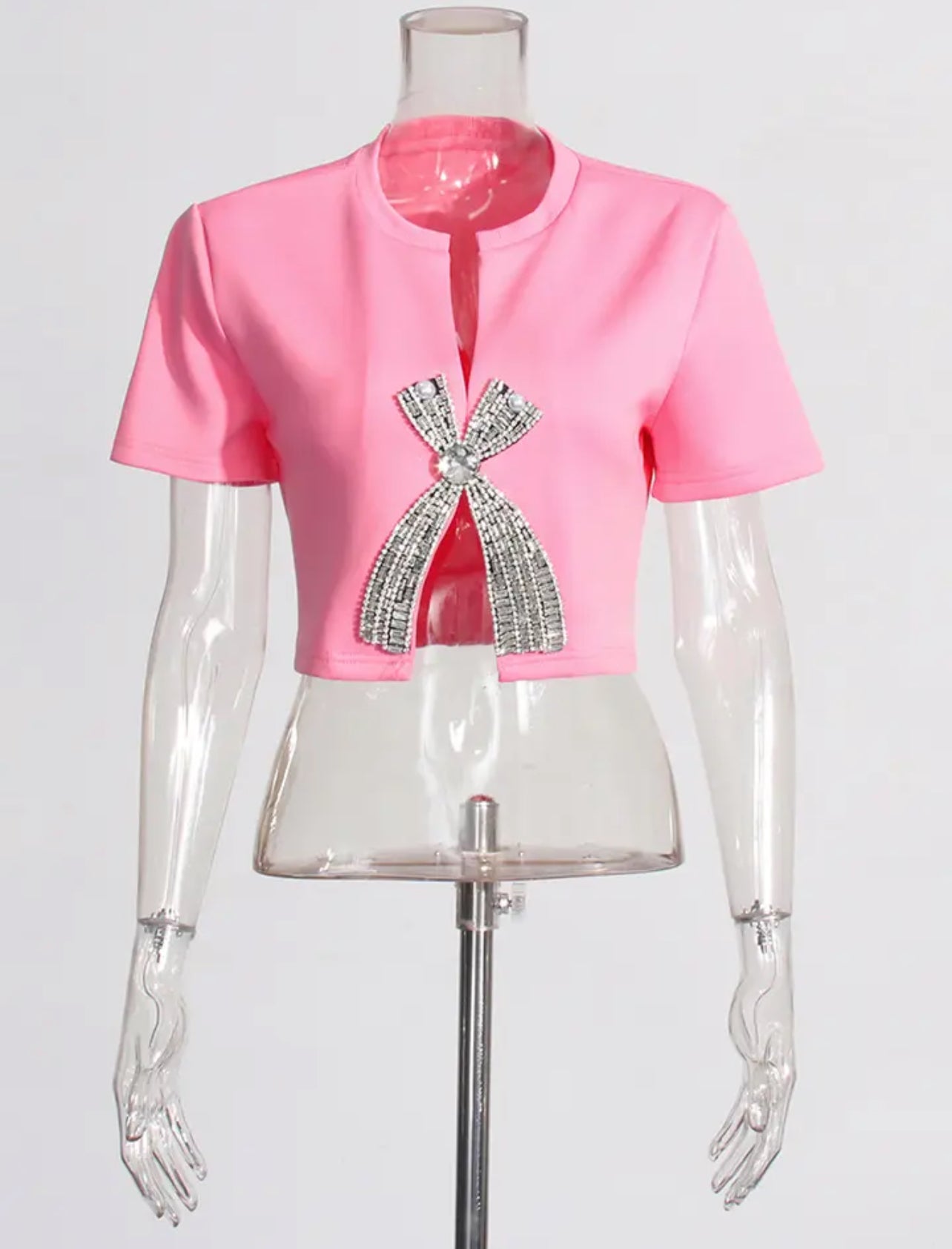 Pokkin diamond bow shirt