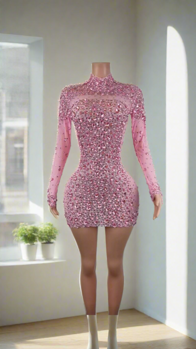 Dilimmi gems studded glam mini dress