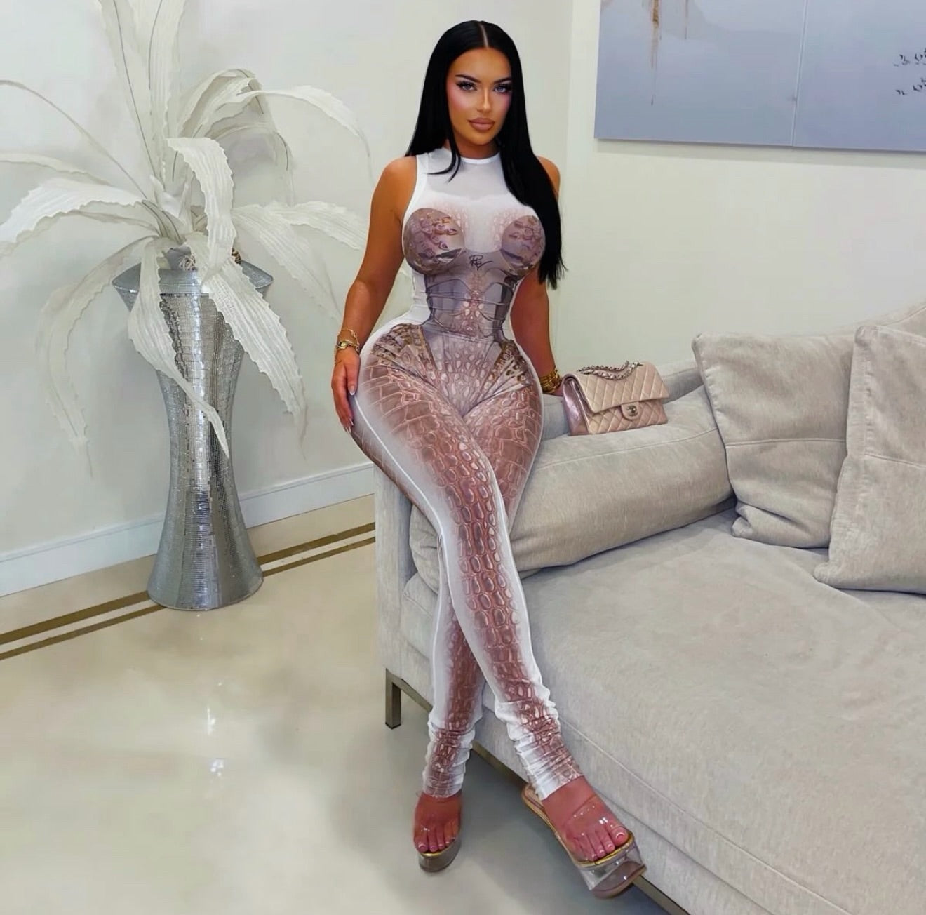 Crocci skinn toned jumpsuit