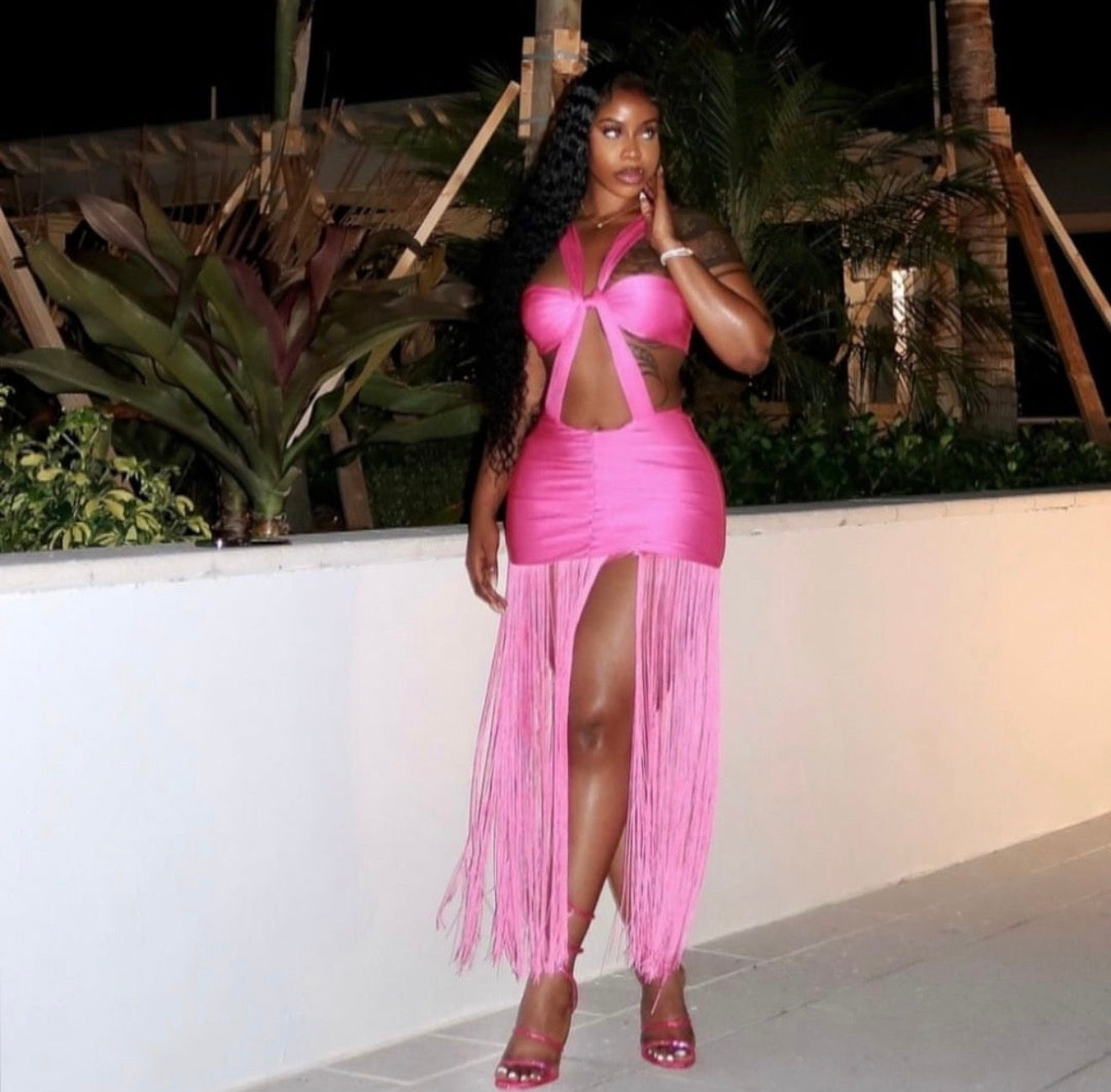 Amairy X luxe tassel mini dress