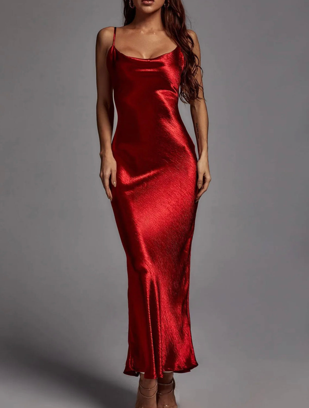 Verra satin long dress