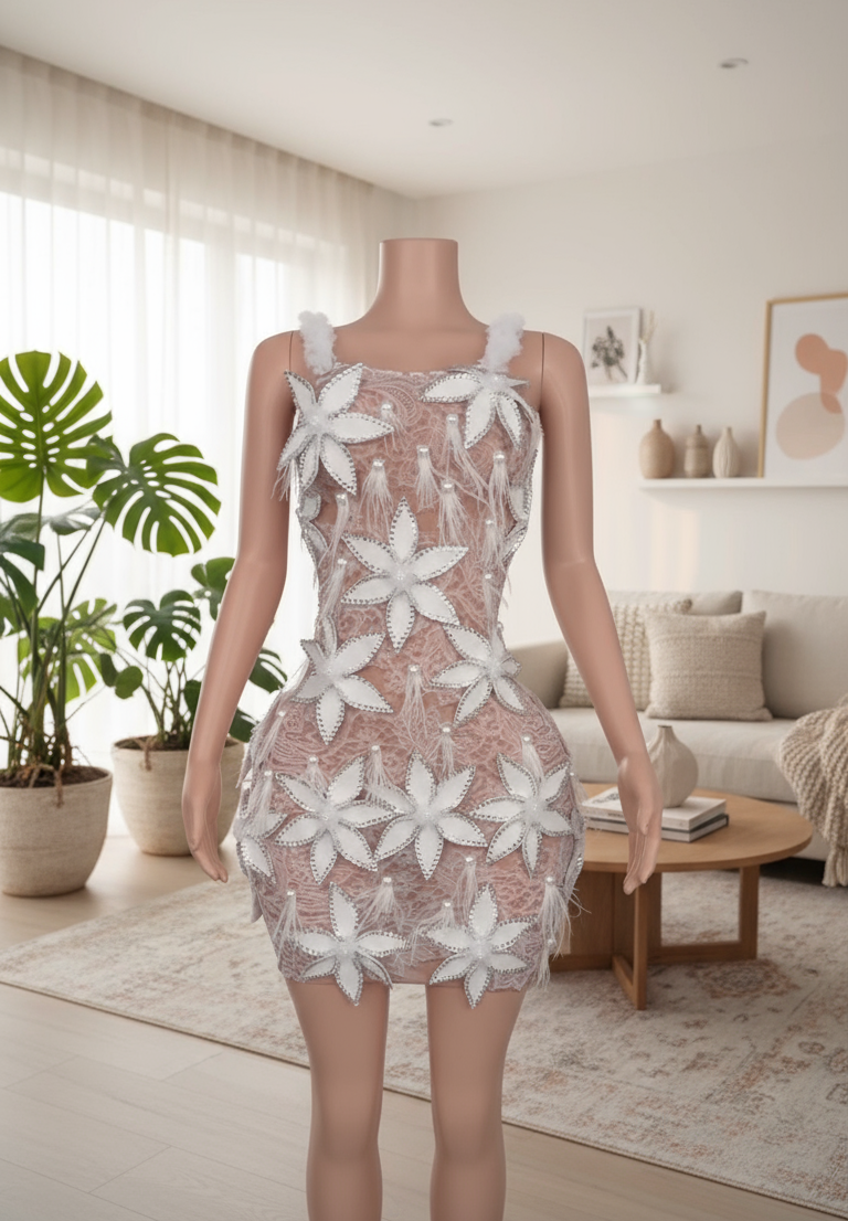 Pelkra spots stones mini dress