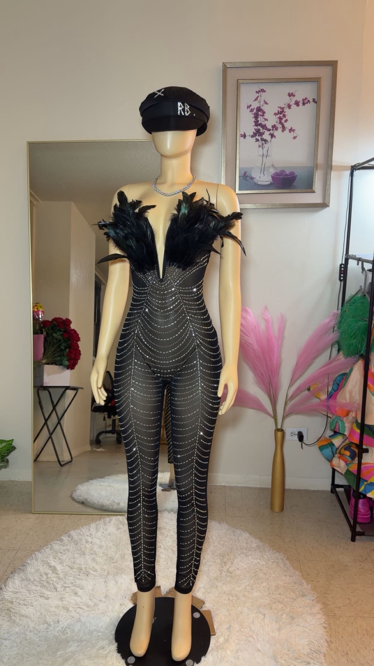Feddori rhinestones glam jumpsuit