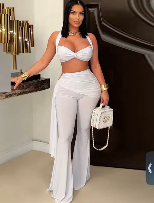 Syrai twist genie flare pants set
