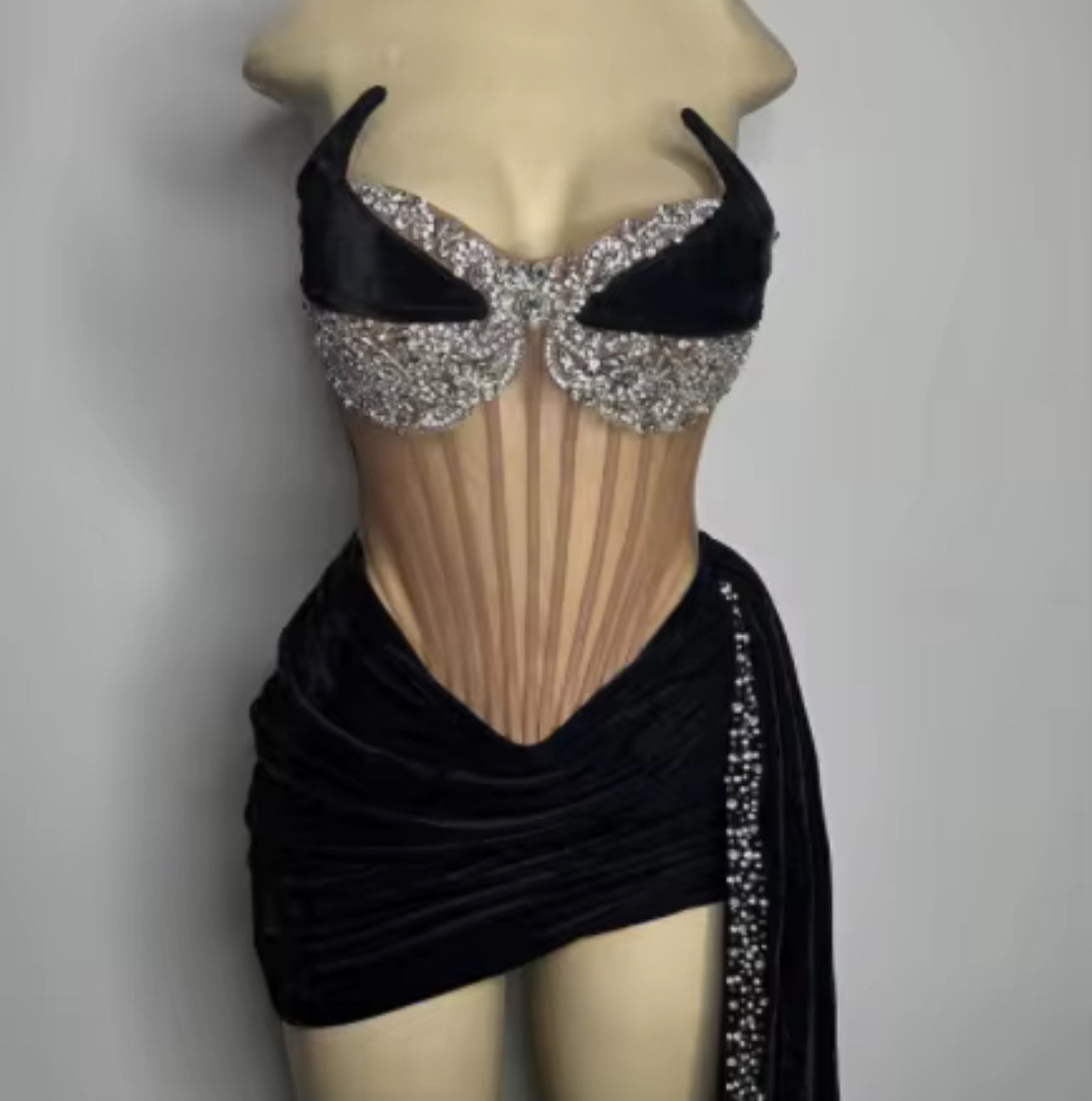 Keshur Couture glam tail dress