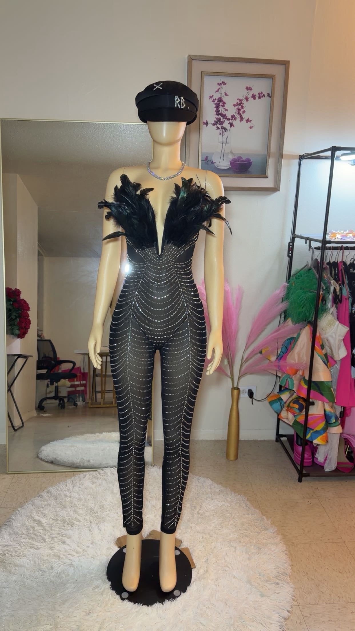 Feddori rhinestones glam jumpsuit