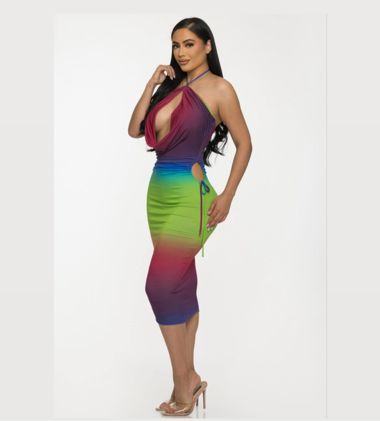 Fuisi ombré mixed dress