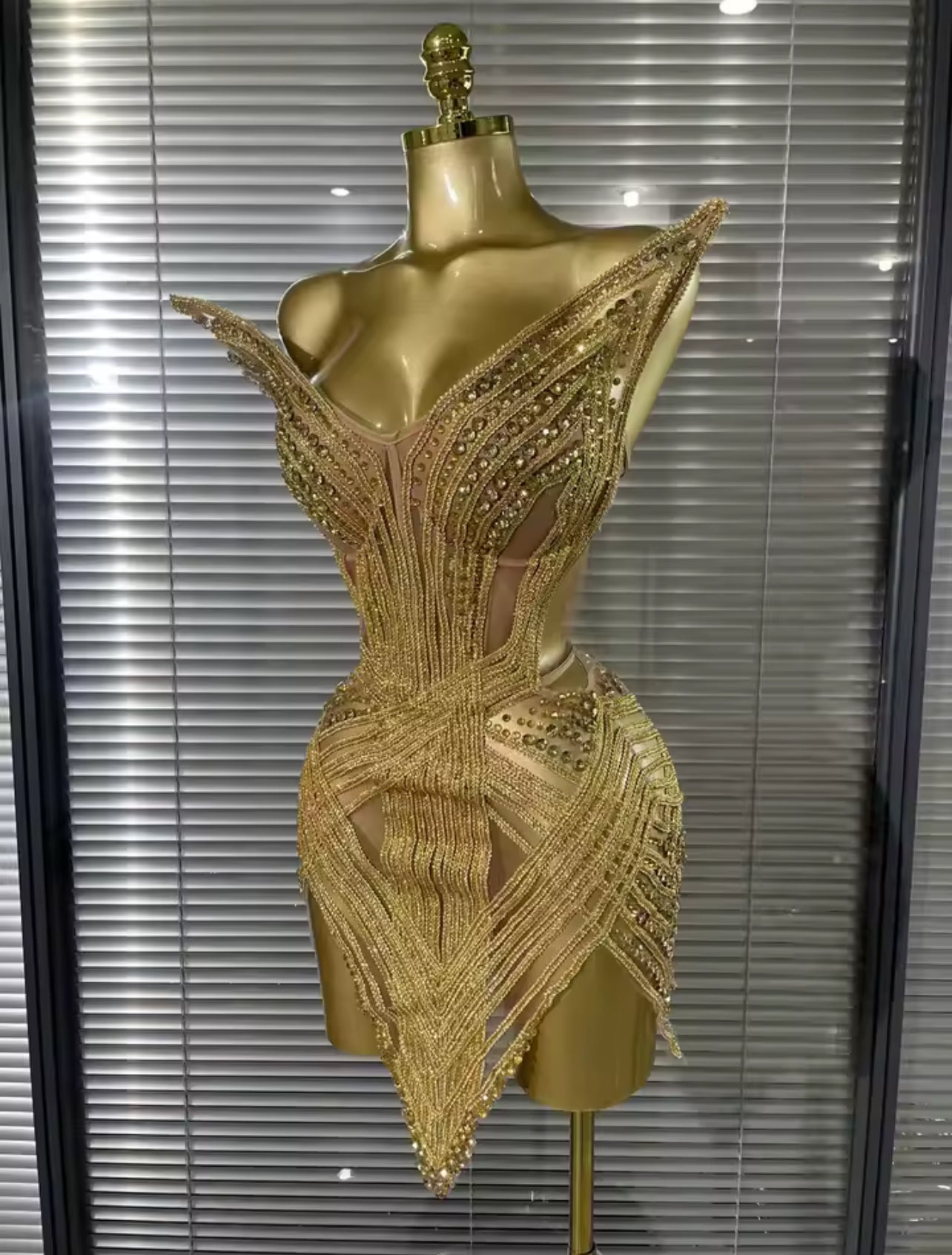 Vinniki edged glam mini dress