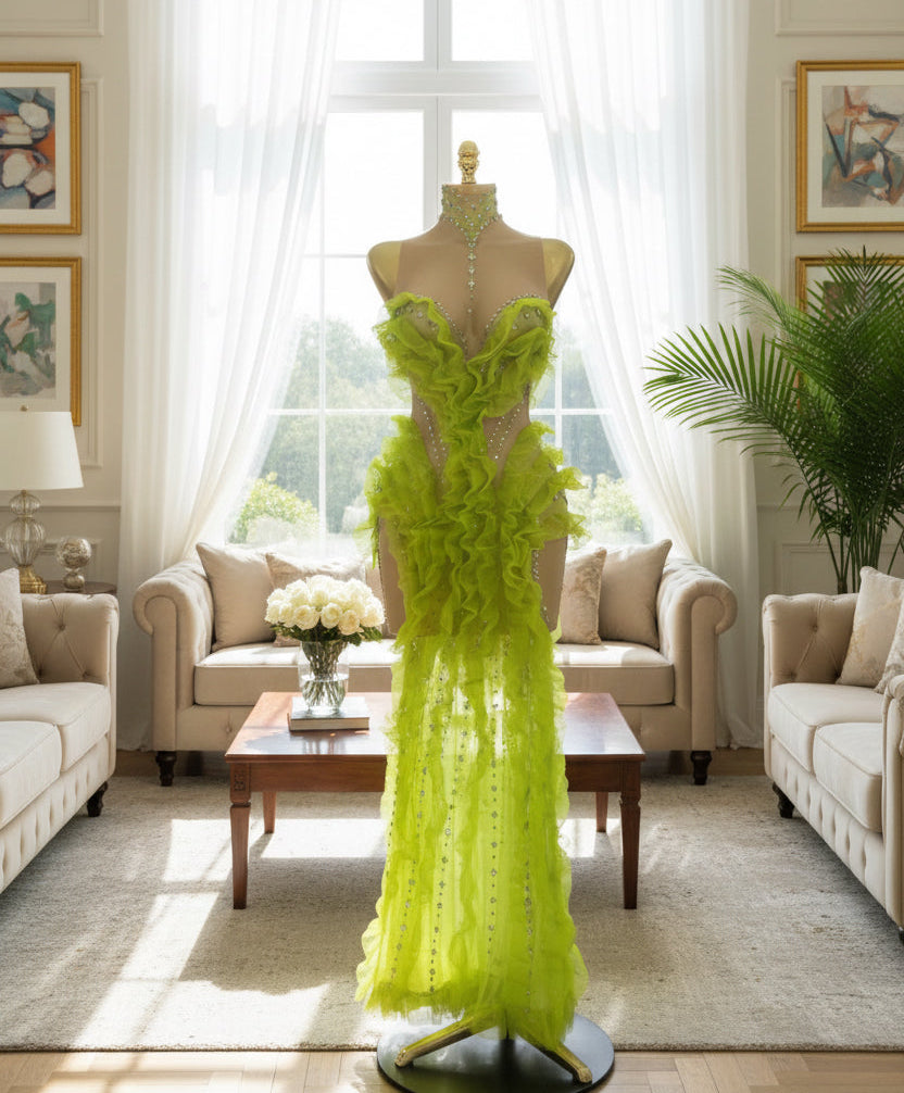 Grinveche choker sheer gown Rithz Styles Grinveche choker sheer gown Rithz Styles