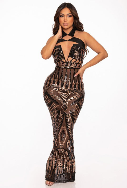 Janiki tribe sequin long dress