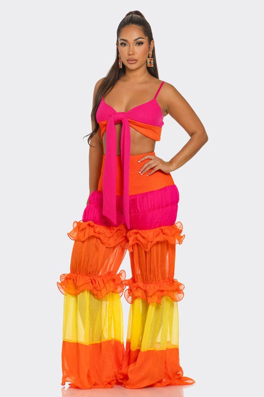 Rafrille palazzo pants set