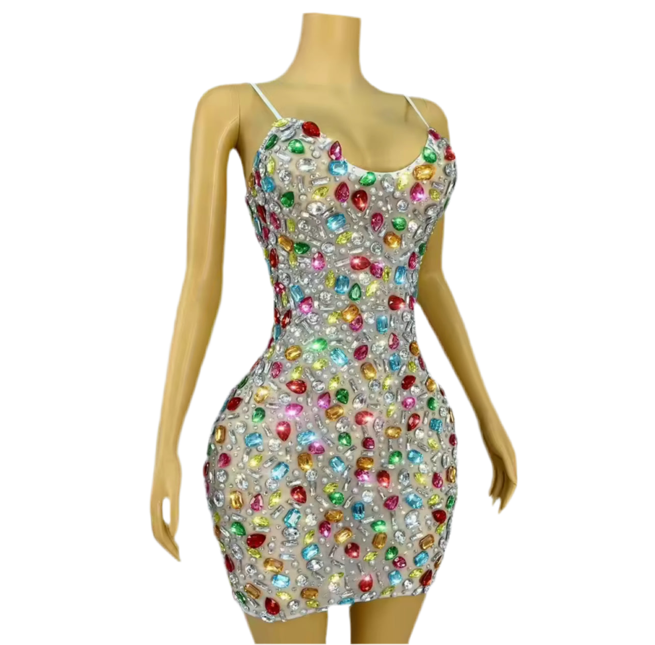 Kandi burst bejewl embellish mini dress
