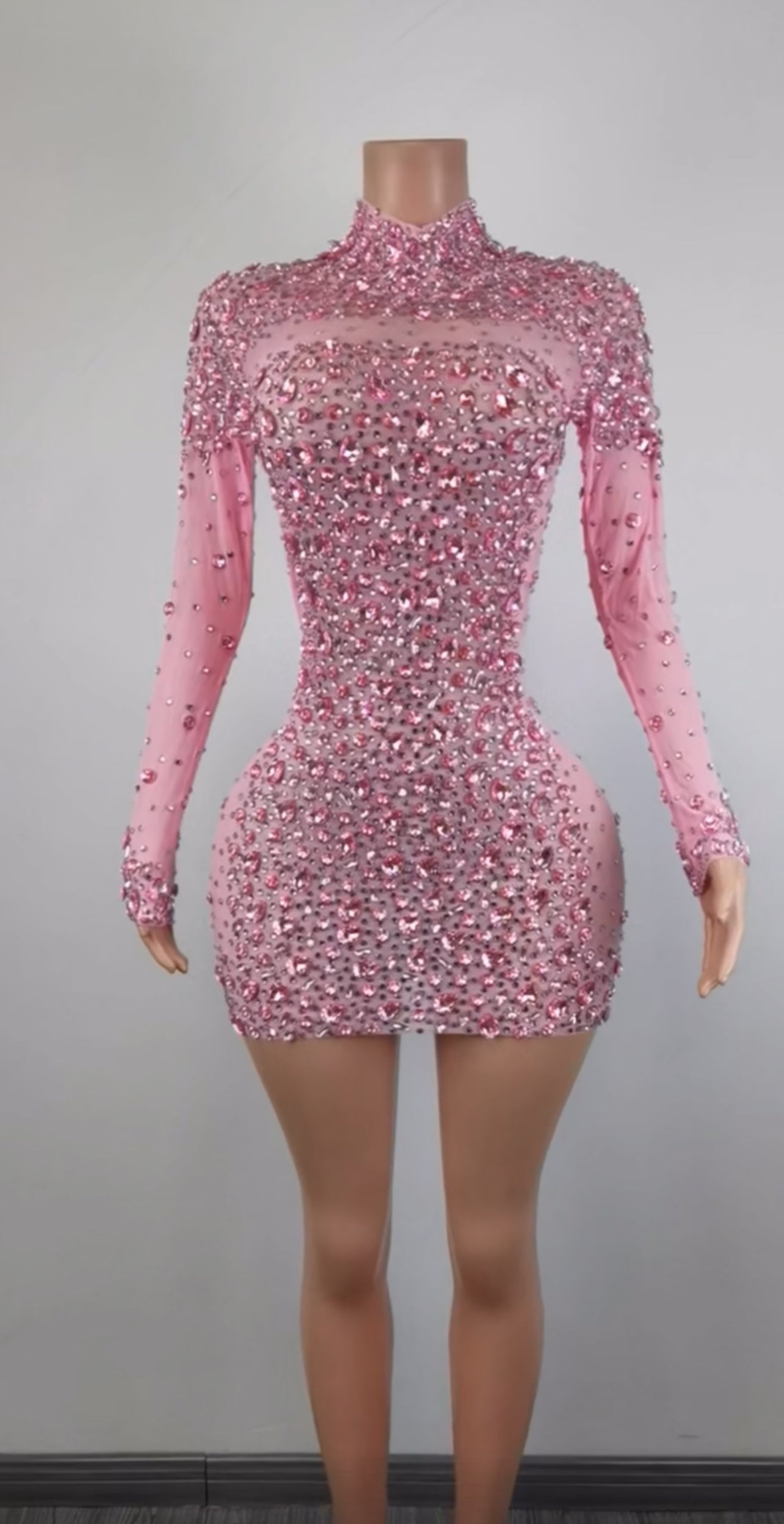 Dilimmi gems studded glam mini dress