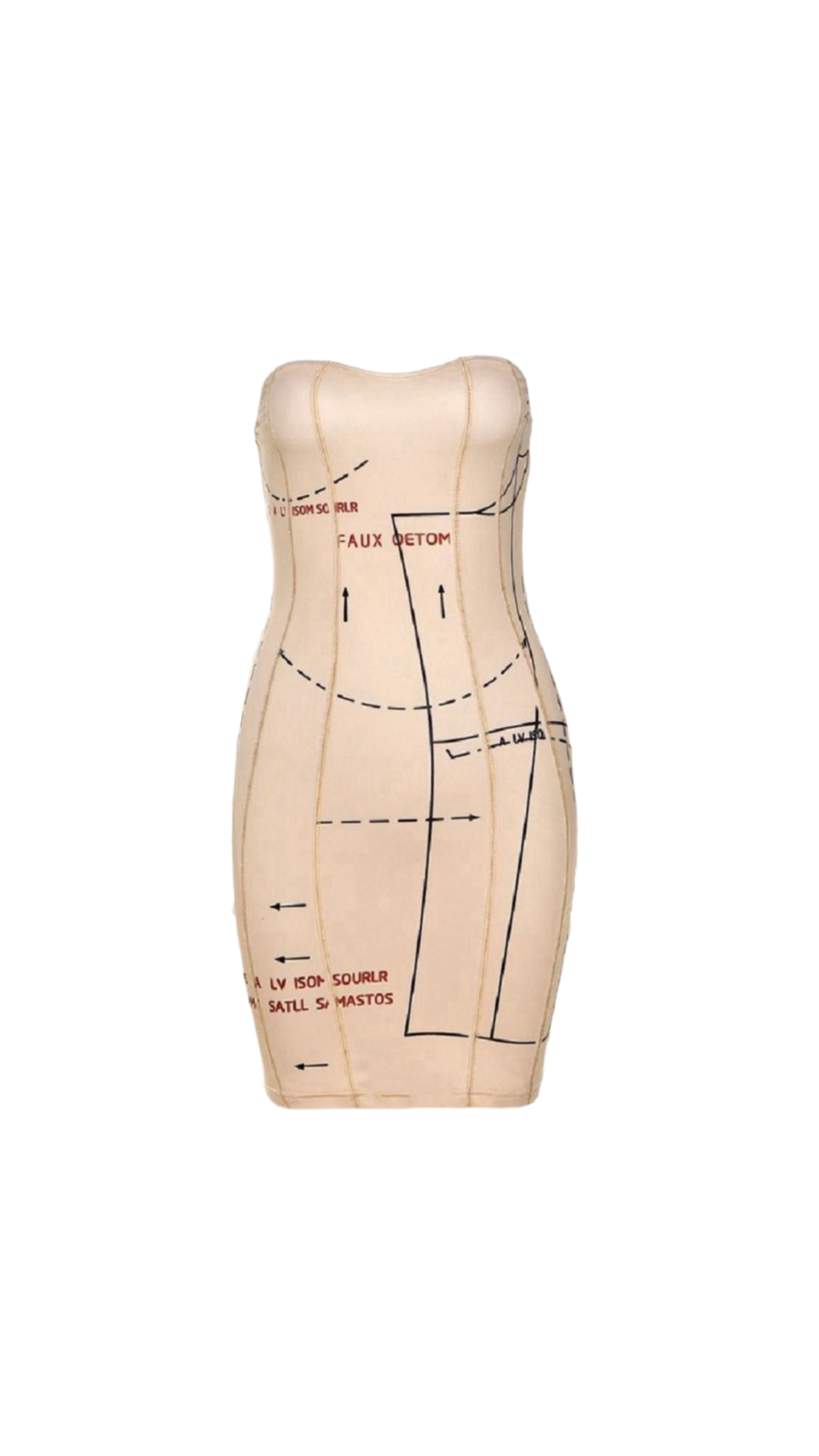 Surgical lines mini dress