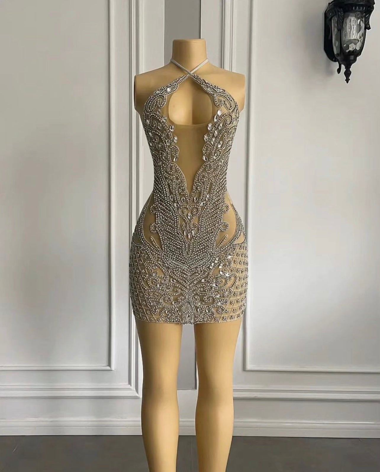 Xerrie XI crystals mini dress