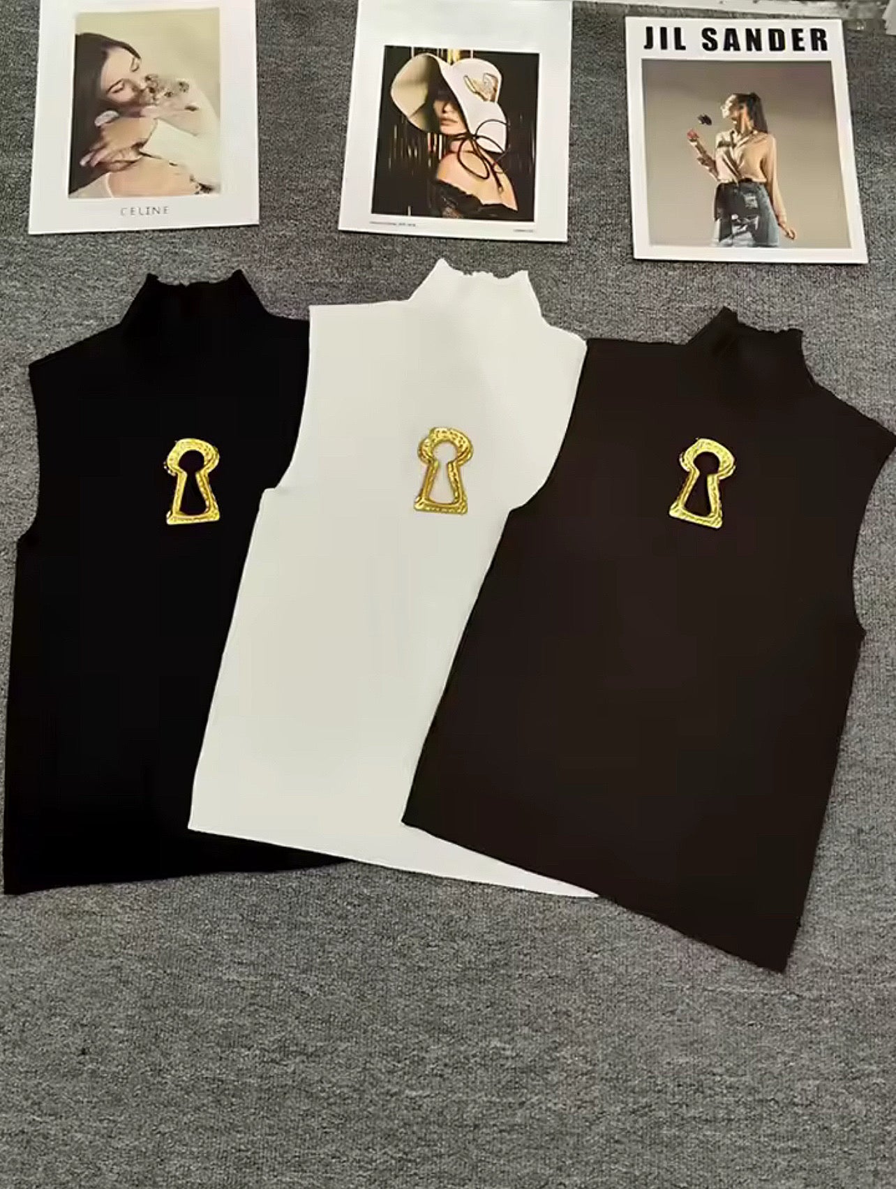 Keyhole turtleneck top