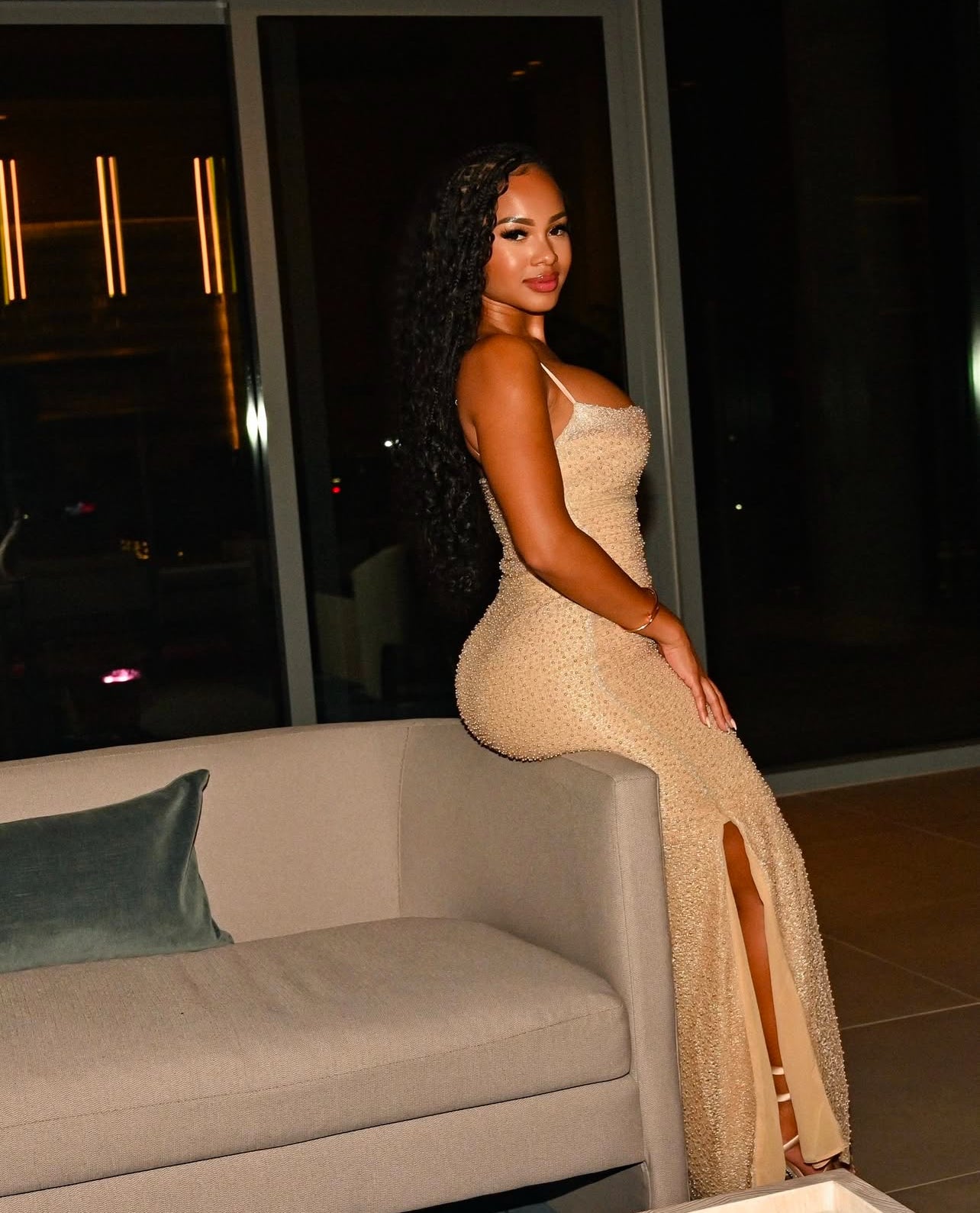 Golidi spaghetti long dress